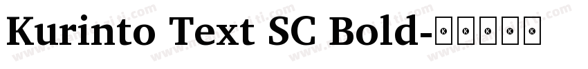 Kurinto Text SC Bold字体转换